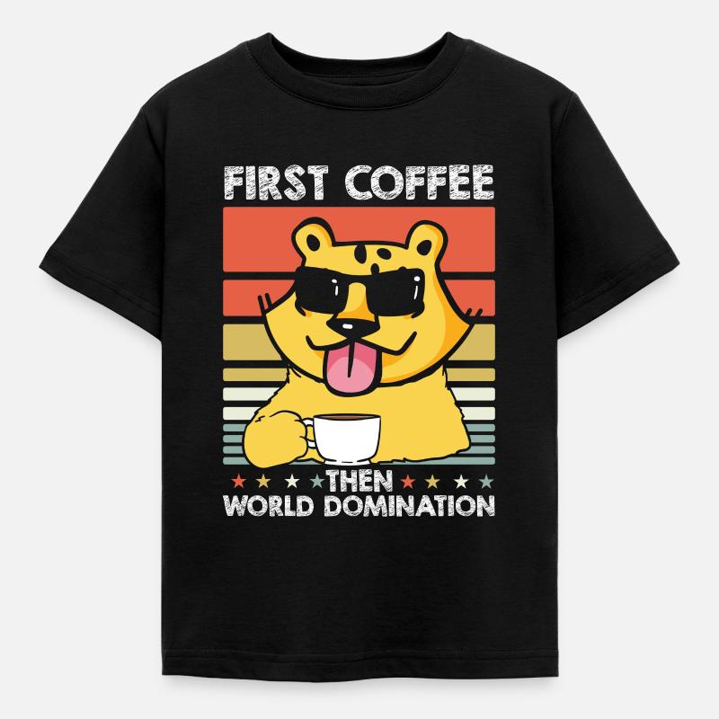 Jaguar Kaffee Sonnenbrille - Kinder T-Shirt - Schwarz