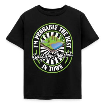 Géographie Géographe Lustig - T-shirt Enfant - noir - Devant - AI Model Kid Female (0cm)