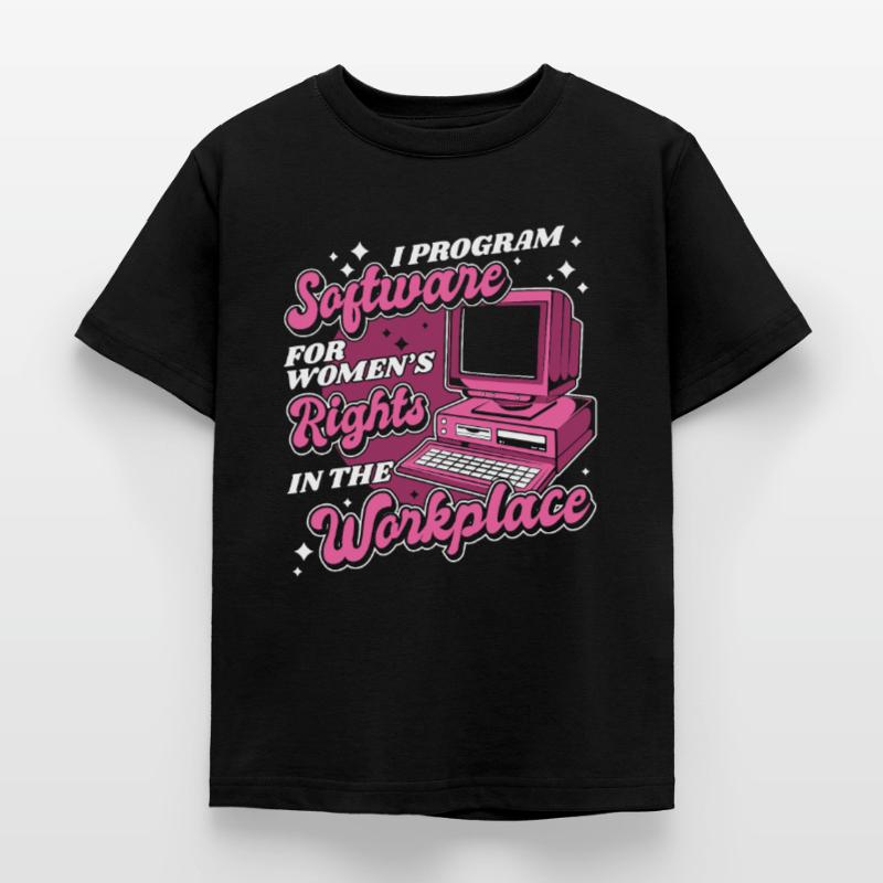Entwickler Coder Programmierer Arbeitsplatz Kinder T-Shirt