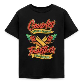 Paire de burrito - T-shirt Enfant - noir - Devant - AI Model Kid Female (0cm)