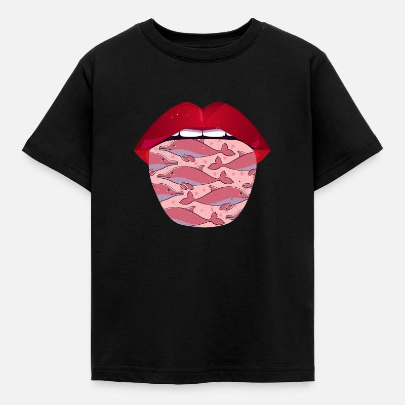 Lèvres de dauphin - T-shirt Enfant - noir