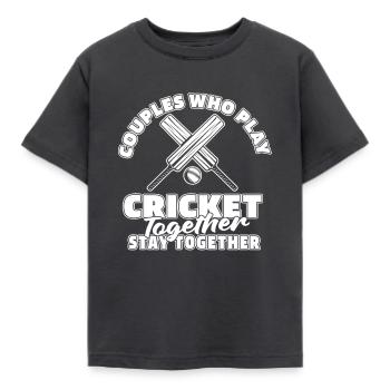 Cricket - Kinder T-Shirt - Dunkelgrau - Vorne - AI Model Kid Female (0cm)