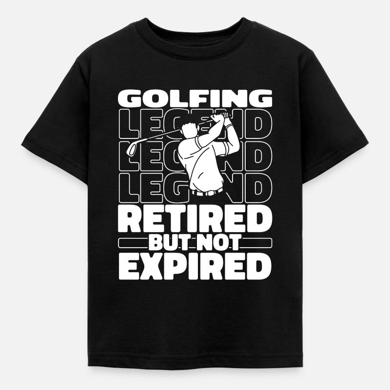 Golf Golfer Golfen Im Ruhestand - Kinder T-Shirt - Schwarz