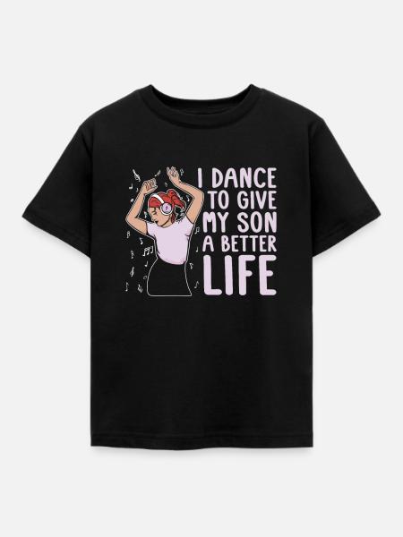 Maman Mère Fils Danse Mère - T-shirt Enfant - noir