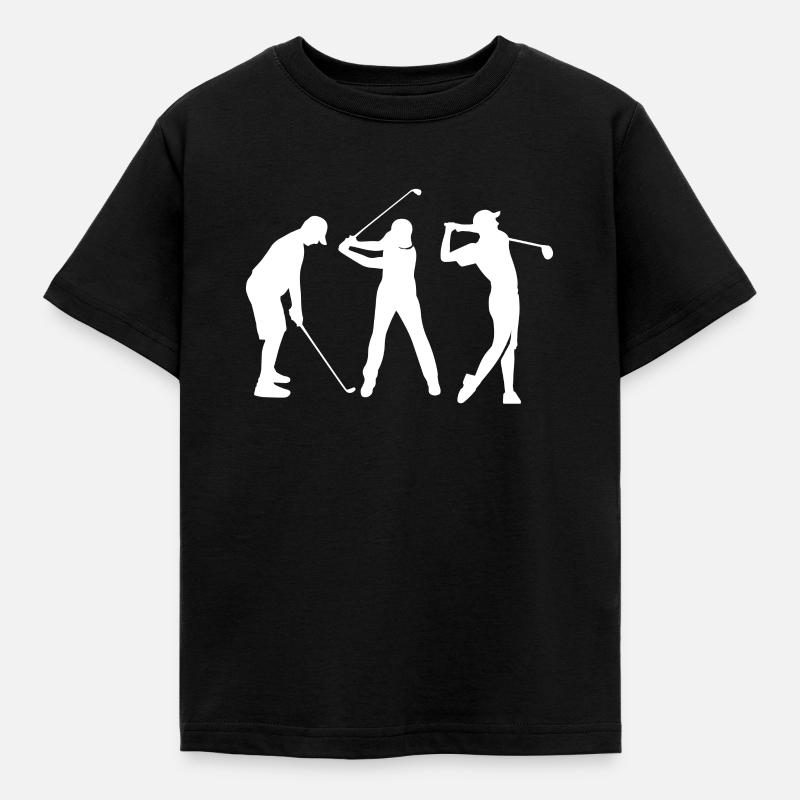 Golf Golfer Golfen Spieler - Kinder T-Shirt - Schwarz