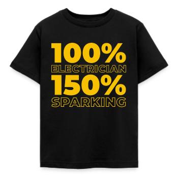 Electrician, Electronics Technician - Kids' T-Shirt - black - Front - AI Model Kid Female (0cm)
