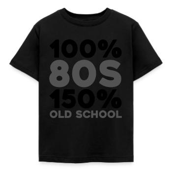 80s Achtziger - Kinder T-Shirt - Schwarz - Vorne - AI Model Kid Female (0cm)