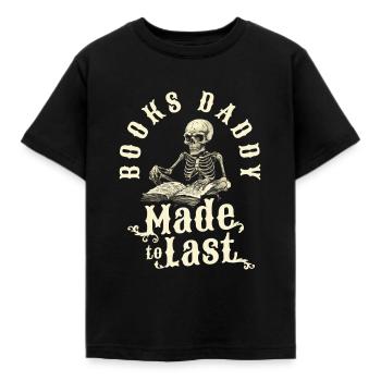 Book Bookworm Bookworm Skeleton - Kids' T-Shirt - black - Front - AI Model Kid Female (0cm)