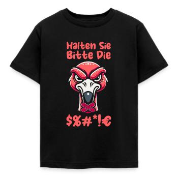 Flamingo please shut up - Kids' T-Shirt - black - Front - AI Model Kid Female (0cm)