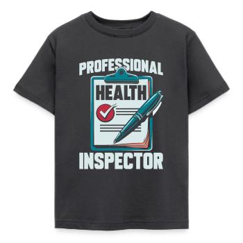 Health Inspector - Kids' T-Shirt - dark grey - Front - AI Model Kid Female (0cm)