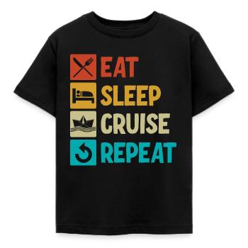 Croisière familiale - T-shirt Enfant - noir - Devant - AI Model Kid Female (0cm)
