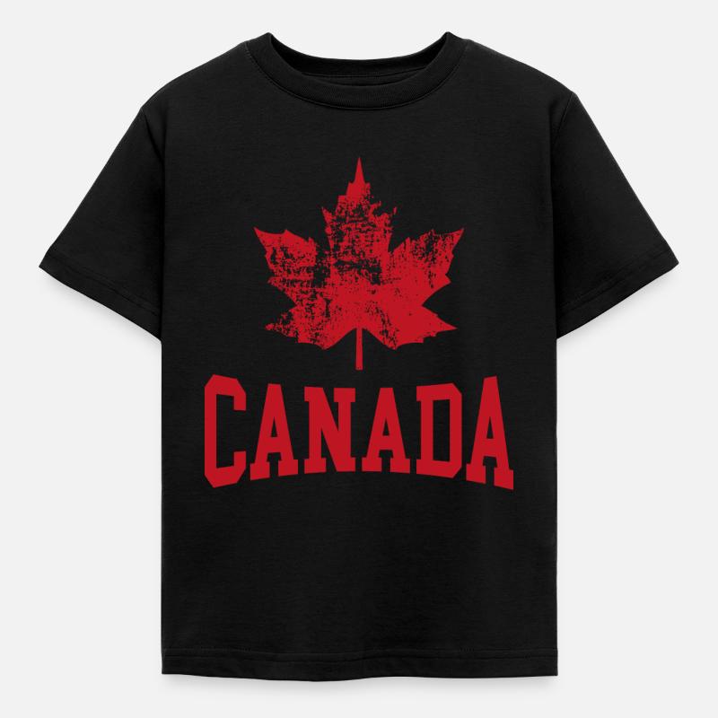 Kanada - Kinder T-Shirt - Schwarz