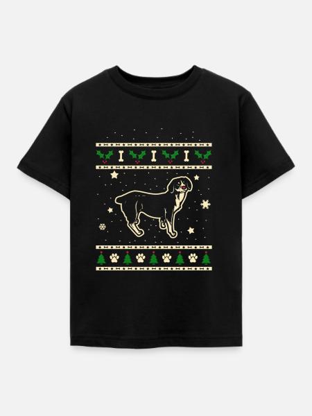 Entlebucher Weihnachtsgeschenk - Kinder T-Shirt - Schwarz