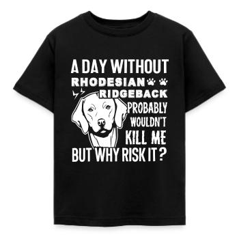 Rhodesian Ridgeback Shirts - Kinder T-Shirt - Schwarz - Vorne - AI Model Kid Female (0cm)