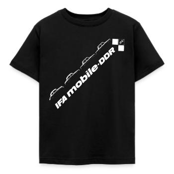 Wartburg - IFA mobile DDR - History - Kinder T-Shirt - Schwarz - Vorne - AI Model Kid Female (0cm)