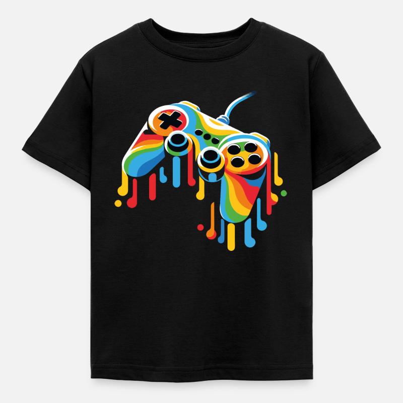Melting Game Controller - Kids' T-Shirt - black