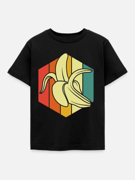 Banane - Kinder T-Shirt - Schwarz