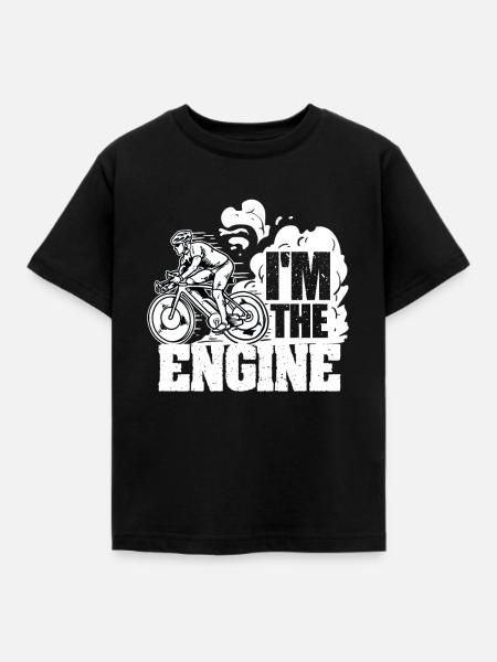 I'm the engine - Kinder T-Shirt - Schwarz
