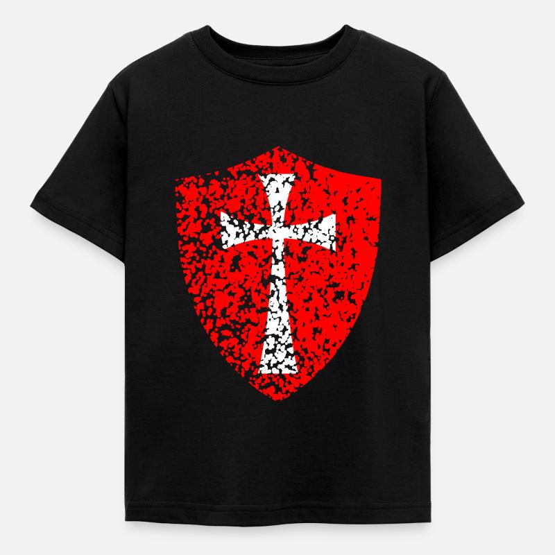 Croce crociato Templare - Maglietta per bambini - nero