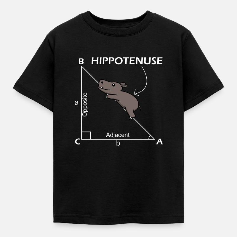 Math Hippotenuse Hypotenuse Math Teacher - Kids' T-Shirt - black