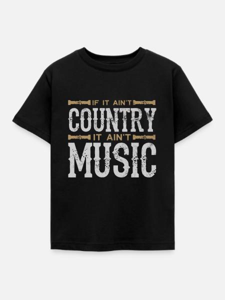 Country Musik - Kinder T-Shirt - Schwarz