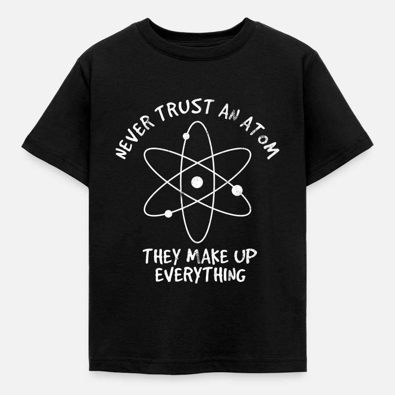 Atom - Nerd Physik Wissenschaft Geschenk - Kinder T-Shirt - Schwarz