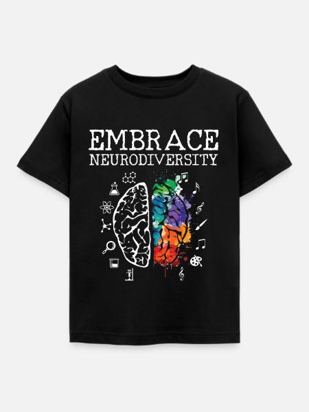 Neurodiversity - Autismus ADHS Tourette - Kinder T-Shirt - Schwarz