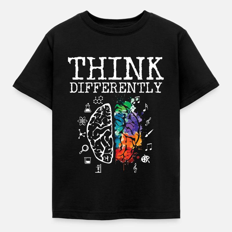 PENSEZ DIFFEREMMENT - Neurodiversity Art Creative - T-shirt Enfant - noir