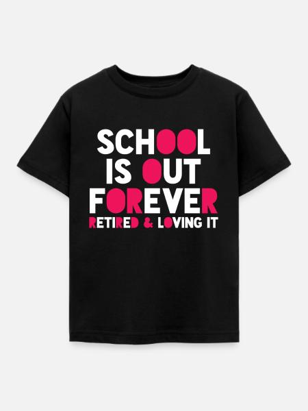 Lehrer - Rente Ruhestand Geschenk - Kinder T-Shirt - Schwarz