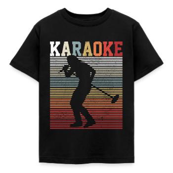 Karaoke - Kids' T-Shirt - black - Front - AI Model Kid Female (0cm)