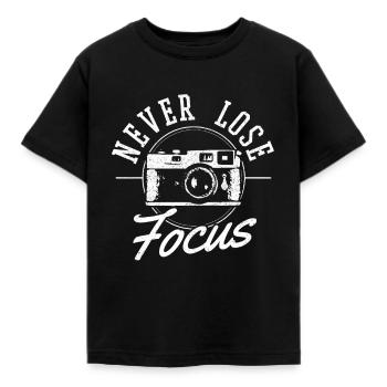 Fotograf - Kinder T-Shirt - Schwarz - Vorne - AI Model Kid Female (0cm)