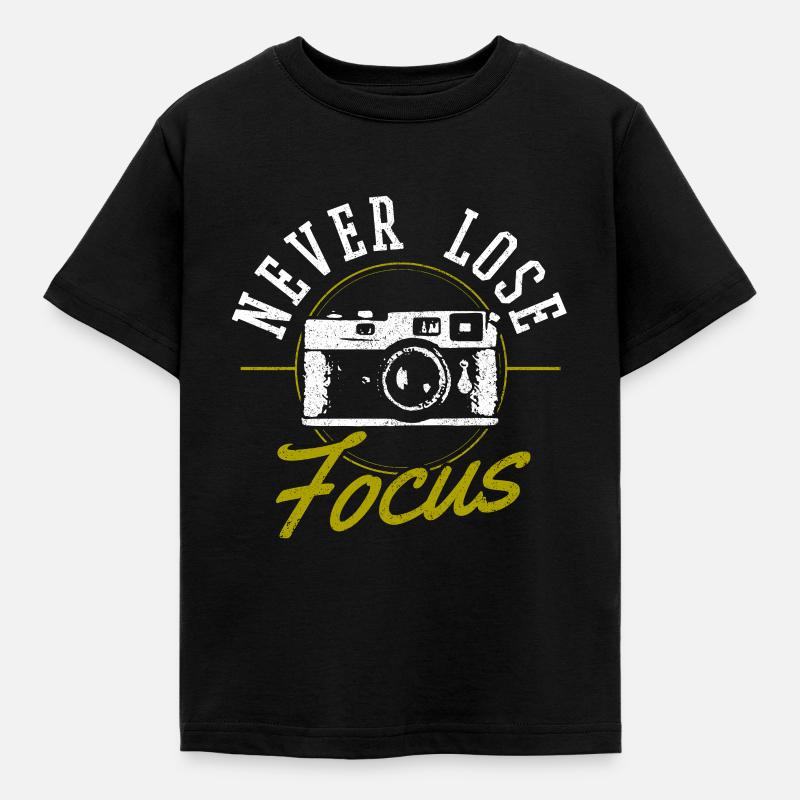 Kamera - Kinder T-Shirt - Schwarz