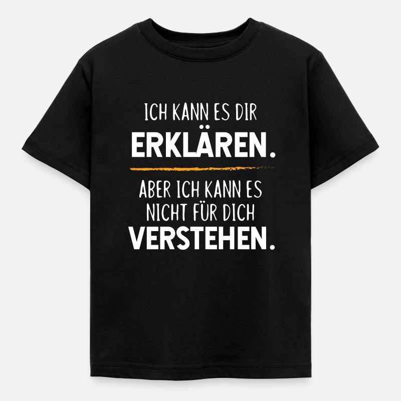Ich kann es dir erklaeren Physik Mathe Ingenieu - Kinder T-Shirt - Schwarz