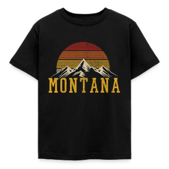 Montana - T-shirt Enfant - noir - Devant - AI Model Kid Female (0cm)