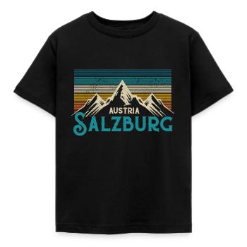 Salzburg Österreich - Kinder T-Shirt - Schwarz - Vorne - AI Model Kid Female (0cm)