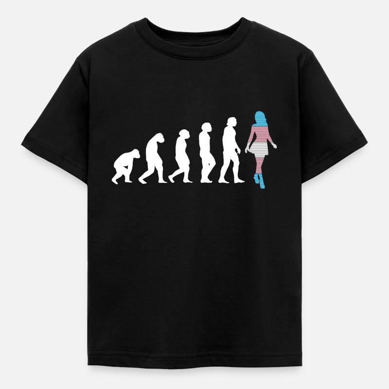 Transgender Evolution Trans Pride LGBTQ - T-shirt Enfant - noir
