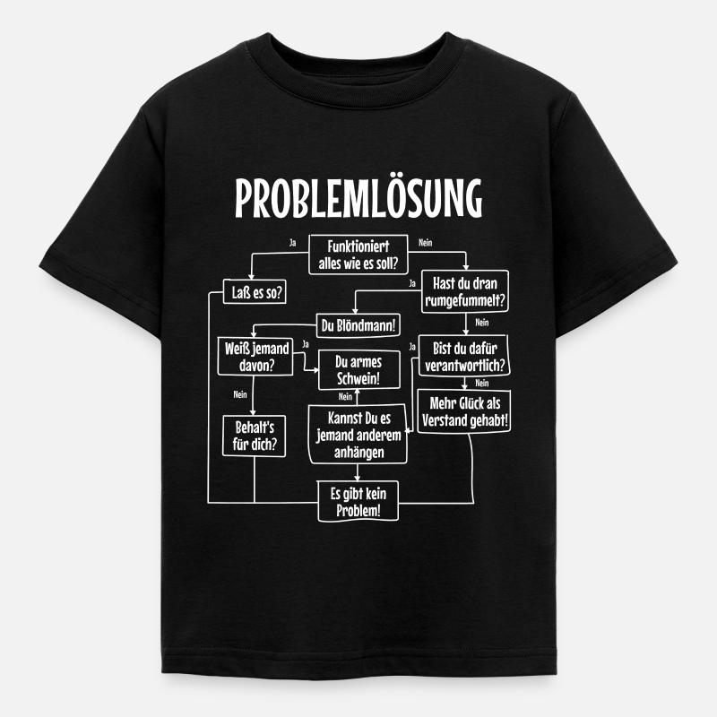 Problemlösung - Kinder T-Shirt - Schwarz