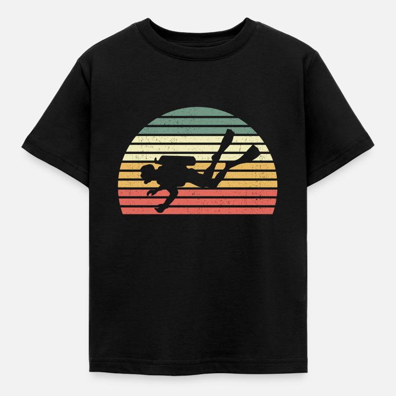 Plongée rétro plongée Scuba Plongée Plongée Plongée - T-shirt Enfant - noir