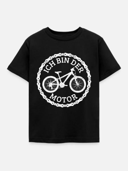 Ich Bin Der Motor Mountainbike Fahrrad Geschenk - Kinder T-Shirt - Schwarz