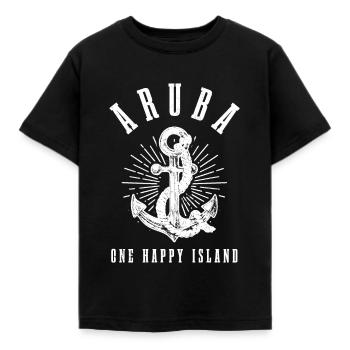 Aruba - Kinder T-Shirt - Schwarz - Vorne - AI Model Kid Female (0cm)