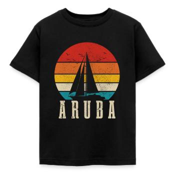 Aruba - Kinder T-Shirt - Schwarz - Vorne - AI Model Kid Female (0cm)