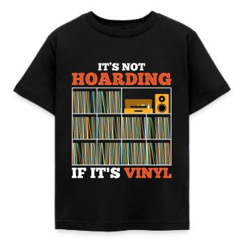Es ist kein Horten, wenn es Vinyl ist / Platten - Kinder T-Shirt - Schwarz - Vorne - AI Model Kid Female (0cm)
