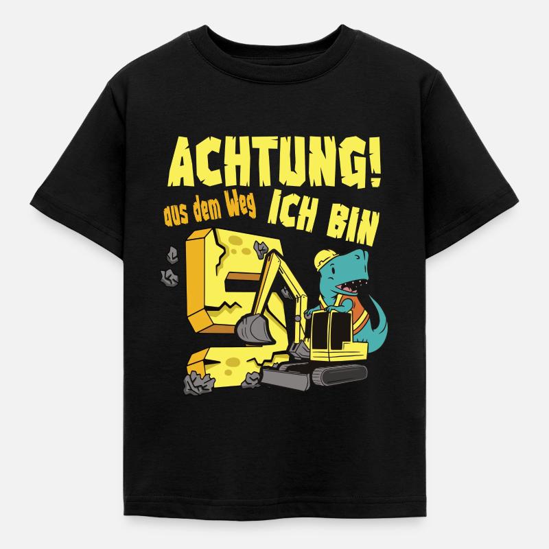 Geburtstagsshirt 5 Jahre Dino Ich Bin 5 Junge - Kinder T-Shirt - Schwarz
