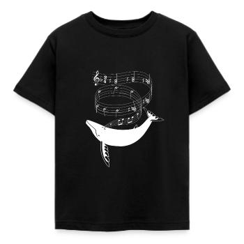 La baleine crée de la musique - T-shirt Enfant - noir - Devant - AI Model Kid Female (0cm)