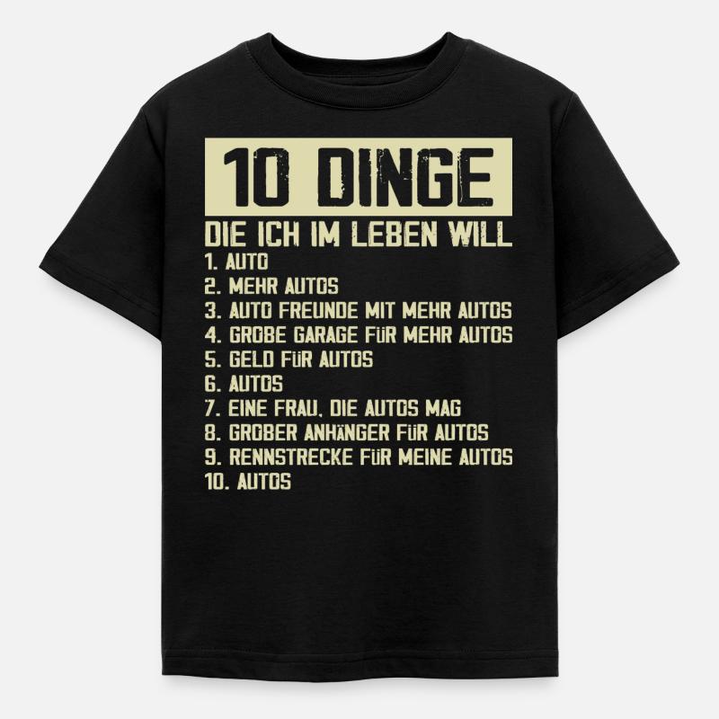 Auto Tuning Schrauber - Kinder T-Shirt - Schwarz