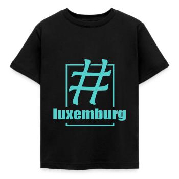 Social luxembourg - Kids' T-Shirt - black - Front - AI Model Kid Female (0cm)