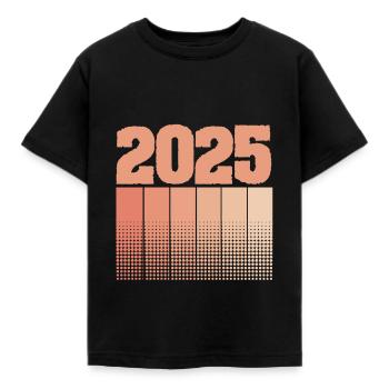 2025 - Kinder T-Shirt - Schwarz - Vorne - AI Model Kid Female (0cm)