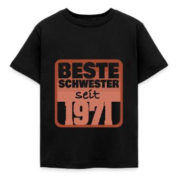 Frères et sœurs 1971 - T-shirt Enfant - noir - Devant - AI Model Kid Female (0cm)