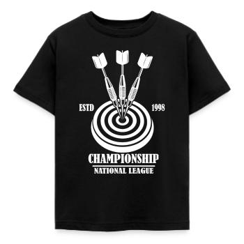 Darts Championship Weiß - Kinder T-Shirt - Schwarz - Vorne - AI Model Kid Female (0cm)