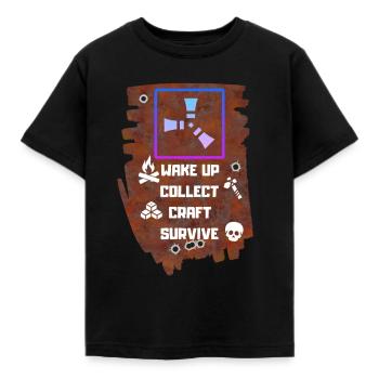 LE CHEMIN DU SURVIVANT DE LA ROUILLE - T-shirt Enfant - noir - Devant - AI Model Kid Female (0cm)